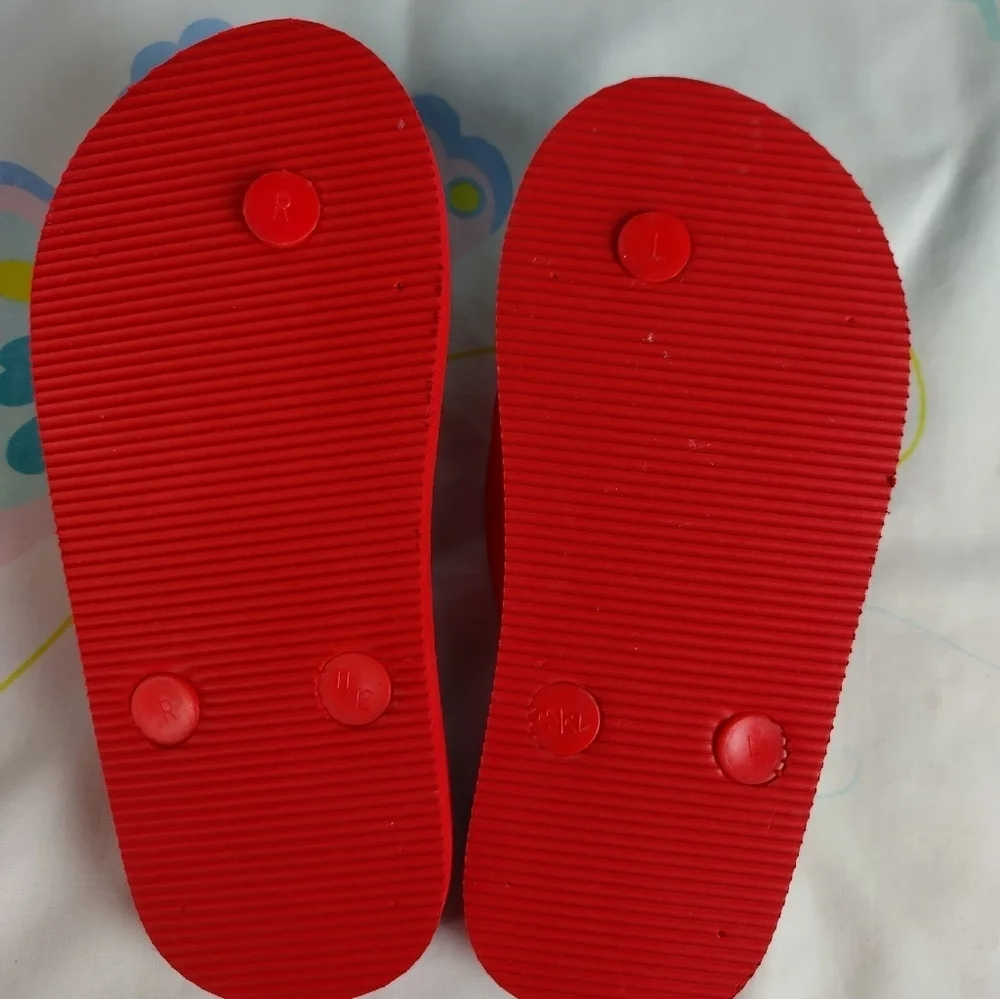 Kids Spiderman Comics Book Flip Flops Size 11/12 By Marvel Action Figure Web